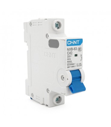 Автоматический выключатель переменного тока CHINT NXB-63 1P C40, 40A