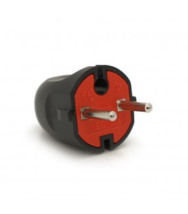 Вилка без заземлення 6А 250V A113B, Black Q50