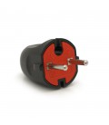 Вилка без заземлення 6А 250V A113B, Black Q50