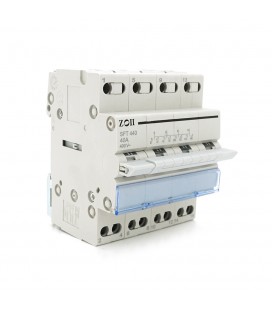 Модульный перекидной автомат трехпозиционный ( перекидной автомат) Voltronic SF219G-4P-40A с общим выходом, прозрачная крышка