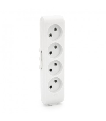 Колодка VIKO Multi-Let 4 гнізда, без заземлення, біла