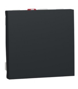 Выключатель одноклавишный Schneider Unica схема 7, 10A, 2 модуля, Антрацит