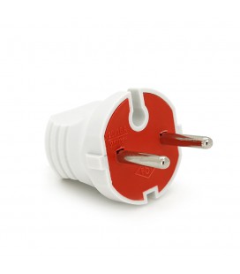 Вилка без заземлення 16А 250V T504, White, Q20