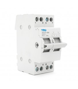Модульный перекидной автомат трехпозиционный ( перекидной автомат) YRO SF 219G 2P 40A AC230V, 400V, DIN, 81*36*44.8mm