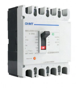 Автоматичний вимикач змінного струму CHINT NM1-250S/4300-250А 4P, 380 В. 250A. 8КА/400В 10КА/800В. 165*140*87mm