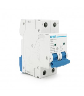 Автоматический выключатель постоянного тока CHINT NB1-63DC 2P C10 DC500V, 10A, 6kA, DIN, 86*36*49.5mm