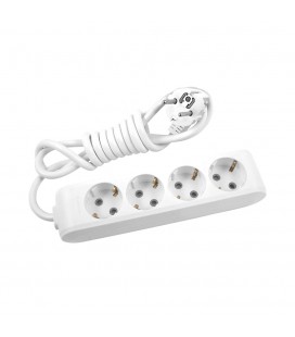 Удлинитель Panasonic X-tendia с заземлением 4 гнезда, 3 м, с защитными шторками, серый