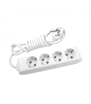 Удлинитель Panasonic X-tendia с заземлением 4 гнезда, 3 м, с защитными шторками, серый