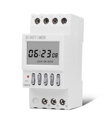 Реле часу Sinotimer TM623, на DIN-рейку, РК-екран, програмований, 16А, 220V, 82х68х35мм