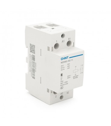 Контактор CHINT NCH8-63/11 220V,63А, 12kW, 1NC+1NO, на DIN-рейку, 85*65,5*36мм