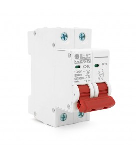 Автоматический выключатель постоянного тока ZUOYI Z7-63Z 2P C40 DC250-1000V, 40A, 6kA, DIN, 73*80*36mm