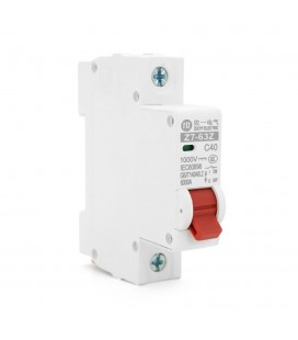 Автоматический выключатель постоянного тока ZUOYI Z7-63Z 1P C40 DC250-1000V, 40A, 6kA, DIN, 73*80*18mm