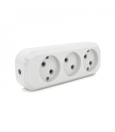 Блок розеток для удлинителя 250V TMBR-3W, 3 гнезда без заземления Q200