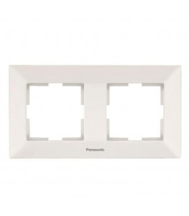 Рамка Panasonic Arkedia Slim подвійна, горизонтальна, кремова