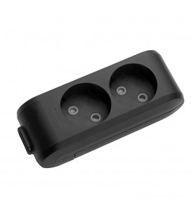 Колодка Panasonic X-tendia 2 гнезда, с защитными шторками, черная