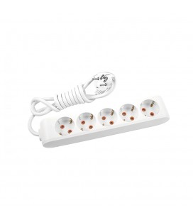 Удлинитель Panasonic X-tendia с заземлением 5 гнезд, 3 м, с защитными шторками, серый