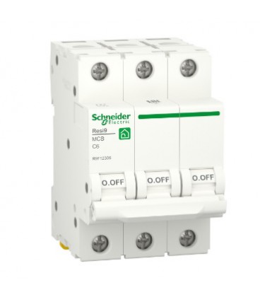 Автоматичний вимикач змінного струму  Schneider RESI9 6А, 3P, крива С, 6кА
