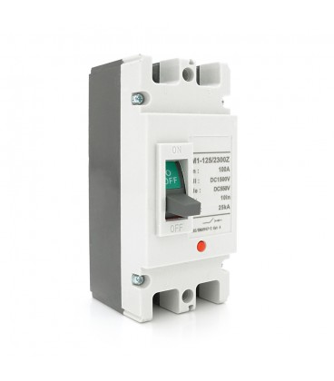 Двополюсний автомат постійного струму MCCB M1-125/2300Z, 100A, DC550-1500V, 25kA