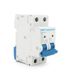 Автоматический выключатель постоянного тока CHINT NB1-63DC 2P C50 DC500V, 50A, 6kA, DIN, 86*36*49.5mm