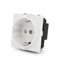 Розетка врізна з заземленням E-08, Input: AC 100-250V 16A, White