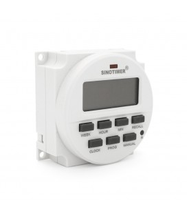 Таймер тижневий Sinotimer TM618H-3, програмований, 16А, 24V, 60х60х30 мм