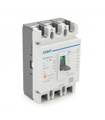 Автоматичний вимикач змінного струму CHINT NM1-250S/3300-250А 3P, 380 В. 250A. 8КА/400В 10КА/800В. 165*105*87mm
