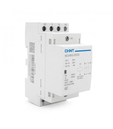 Контактор CHINT NCH8-25/22 220V,25А, 16kW, 2NC+2NO, на DIN-рейку, 85*65,5*36мм