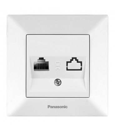 Розетка Panasonic Arkedia Slim комп'ютерна RJ45 CAT6e, біла