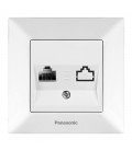 Розетка Panasonic Arkedia Slim комп'ютерна RJ45 CAT6e, біла