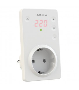 Бытовое защитное реле напряжения однофазное SR1red в розетку , 16А, 3000ВА, 120-280В, с индикатором напряжения (Красный)