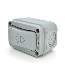 Кнопка одинарна зовнішнього монтажу SL-3, вузька, водонепроникна, IP66, AC:110-250V, 10A, Grey