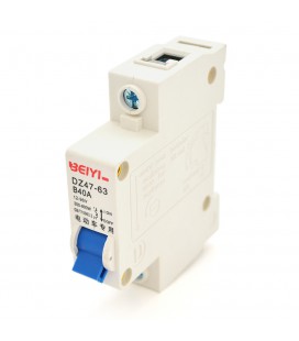 Автоматичний вимикач змінного струму BEIYI DZ47-63-1P-B40A, B40A, 300-800W. 12-96V