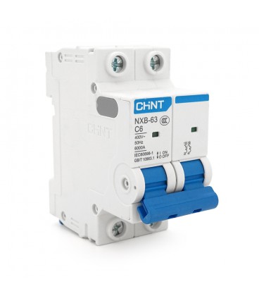 Автоматичний вимикач змінного струму CHINT  NXB-63 2P C6, 6A
