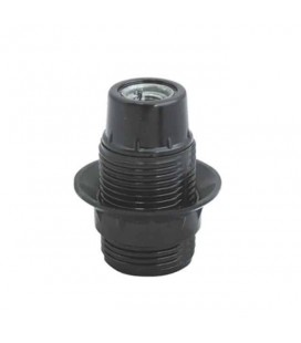 Патрон электрический цоколь Е14 c юбкой черный