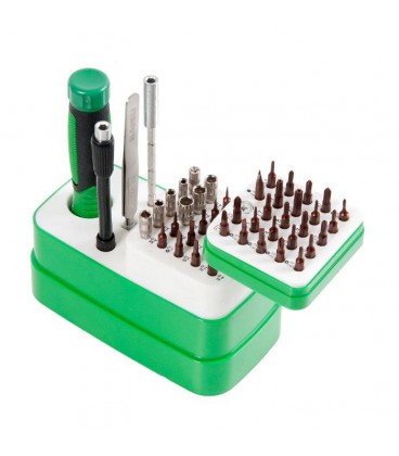 Набор инструментов BAKU BA-3039 (ручка с трещоткой, 2 удлинителя, пинцет прямой, присоска, 2 медиатора, 48 насадок)