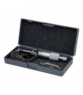 Механический микрометр в футляре, Диапазон измерений: 0-25 мм Точность измерения: 0,01 мм