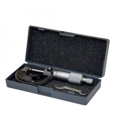 Механический микрометр в футляре, Диапазон измерений: 0-25 мм Точность измерения: 0,01 мм