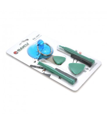 Набір BAKKU BK-6007 7 в 1 (Викрутки: Т4, Т5, присоска, 2 лопатки для розбирання корпусів, 2 шпателя), Blister