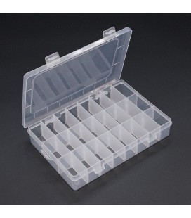 Пластиковый ящик для радиодеталей, 195 х 35 х 130 мм, 24 отделений Q96