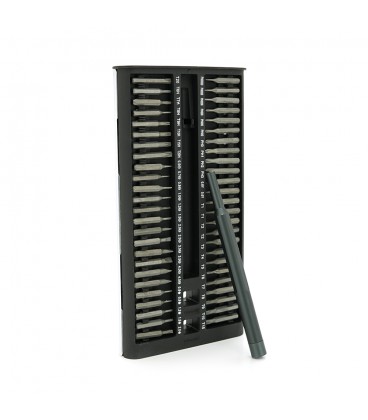 Набір викрутка двостороння+біти 102-in-1, довжина тримача 115 мм, біти S2 магнітна, алюміній, Box