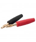 Наконечник кабельний, гвинтова фіксація, ізолятор: ПВХ, діаметр 4мм, позолочений штекер, червоний, 100 штук в упаковці, ціна за 