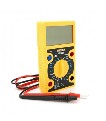 Мультиметр ANENG AN-8206, виміри: V, A, R, C, функція hFE