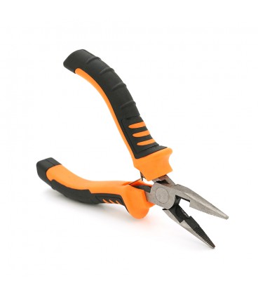 Длинногубцы, черно-оранжевые ручки, 125мм, 55гр
