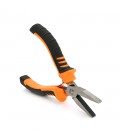 Плоскогубці подовжені, чорно-жовтогарячі ручки, 125мм, 55гр