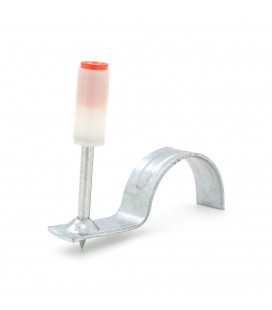 Гвозди монтажные пироксилиновые, мини 7,3х43мм, зажим для труб Ø28мм, 100 штук в упаковке, цена за упаковку