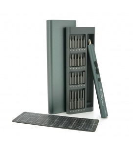 Набор электрической отвертки + биты 62-in-1, длина держателя инструмента 120 мм, биты T3 магнитная, алюминий, Box