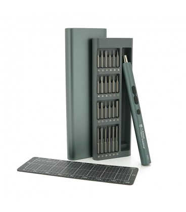 Набір електричної викрутки + біти 62-in-1, довжина тримача інструменту 120 мм, біти T3 магнітна, алюміній, Box