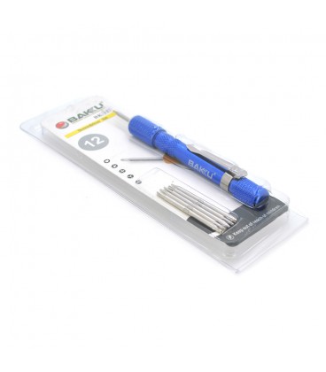 Набір викруток BAKKU BK-312 (Ручка + 12насадок), Blister