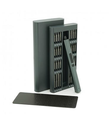 Набір електричної викрутки + біти 82-in-1, довжина тримача інструменту 180 мм, біти T3 магнітна, алюміній, Box