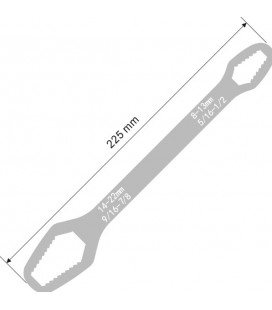 Універсальний ключ Torx 8-22 мм, регульований ключ, що самозатягується, з подвійною головкою, гайковий ключ, Silver